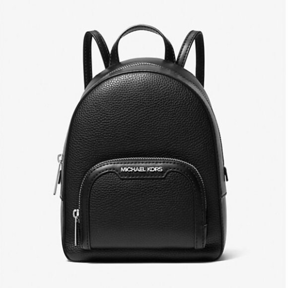 MICHAEL KORS Jaycee Extra-Small Pebbled Black Leather Convertible Backpack NWT - Picture 1 of 7